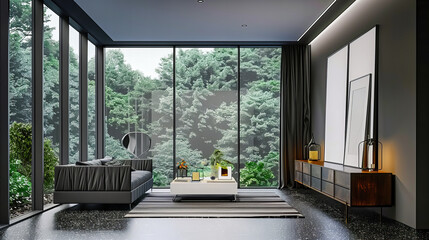 Modern and Bright Living Room with Stylish Furniture, Elegant Decor, and Comfortable Seating, Perfect for Relaxing in a Chic Home