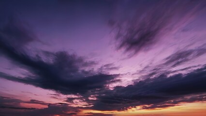 Fototapeta premium abstract purple sky, Sunset Sky Amidst Dramatic Cloudscape