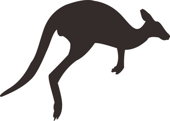 Black Kangaroo Silhouette
