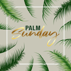 Fototapeta na wymiar Palm Sunday. Happy Palm Sunday Vector. Palm Sunday background. Happy Easter. Good Friday.