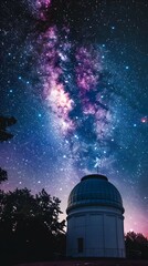Astronomy observatory stars and galaxies - obrazy, fototapety, plakaty