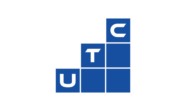 UTC initial letter financial logo design vector template. economics, growth, meter, range, profit, loan, graph, finance, benefits, economic, increase, arrow up, grade, grew up, topper, company, scale