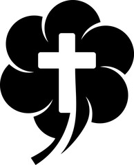 Obraz premium black cross icon