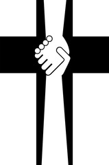 hand holding and cross