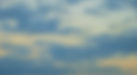 夕方の雲のグラデーション背景壁紙　あいまいなボケと色