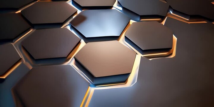 metal hexagon background surface futuristic technology Abstract