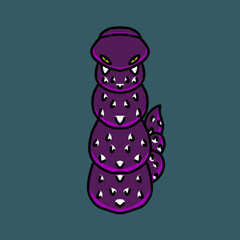 Cute and Kawaii monster icon set. Collection of cute cartoon monster in different playful characters. Funny devil, alien, demon and creature flat, dot texture. Design for kids, comic, education