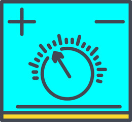 Temperature Knob Vector Icon