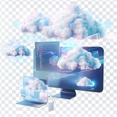 cloud computing concept with laptop
