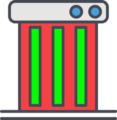 Carbon Heater Vector Icon