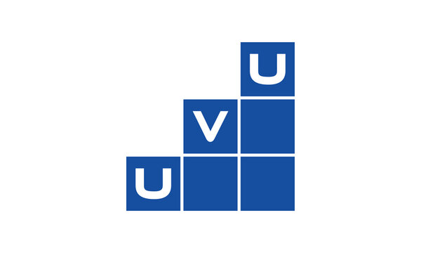 UVU initial letter financial logo design vector template. economics, growth, meter, range, profit, loan, graph, finance, benefits, economic, increase, arrow up, grade, grew up, topper, company, scale