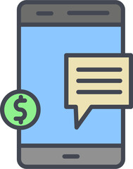 Money Talk Vector Icon