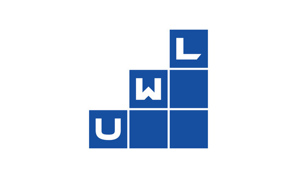 UWL initial letter financial logo design vector template. economics, growth, meter, range, profit, loan, graph, finance, benefits, economic, increase, arrow up, grade, grew up, topper, company, scale