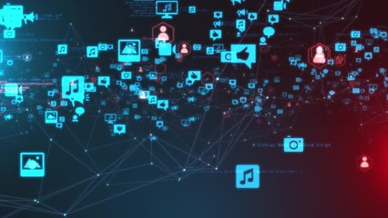 Social media influencer network connections content sharing