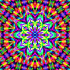 Kaleidoscope Mandala Art Design. Abstract Kaleidoscope Pattern with Symmetry. psychedelic background, abstract background for various projects.
