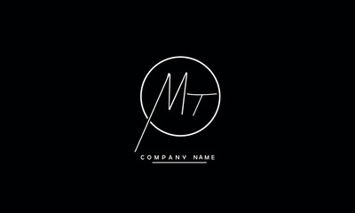 MT, TM, M, T Abstract Letters Logo Monogram
