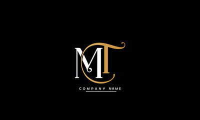 MT, TM, M, T Abstract Letters Logo Monogram
