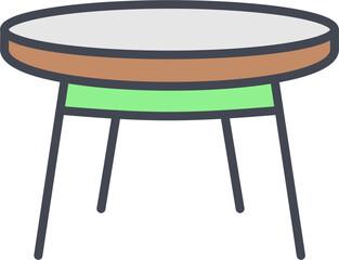Small Table Vector Icon