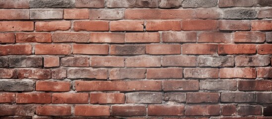 Obraz premium A close up of a brown brick wall constructed with brickwork, a composite building material made from bricks, mortar, and soil. The wall is surrounded by trees