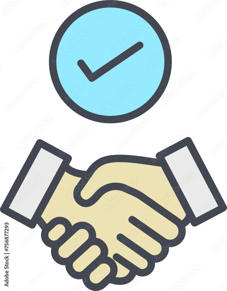 Sticker Agreement Vector Icon