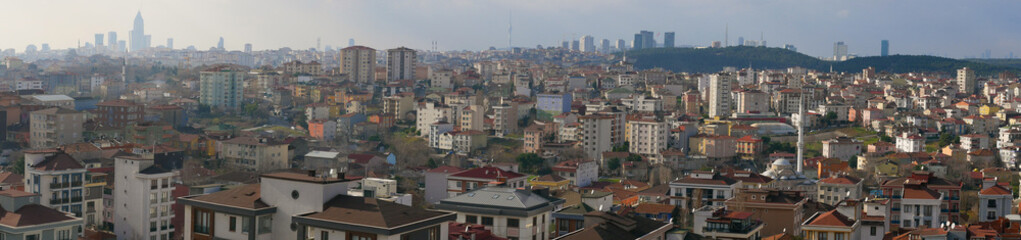 panorama of Istanbul residential buildings 