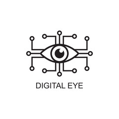 digital eye icon , ophthalmology icon vector