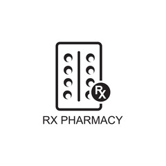 rx pharmacy icon , medical icon