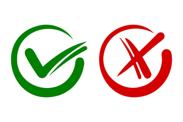 checmark icon, yes and no symbol