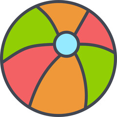 Beach Ball Vector Icon