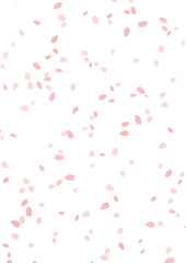 桜吹雪の水彩イラスト