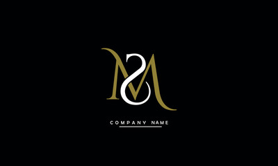 MS, SM, M, S Abstract Letters Logo Monogram