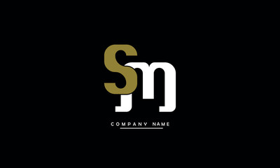 MS, SM, M, S Abstract Letters Logo Monogram