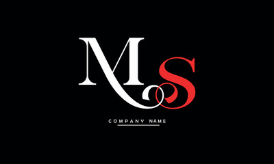 MS, SM, M, S Abstract Letters Logo Monogram