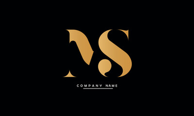 MS, SM, M, S Abstract Letters Logo Monogram
