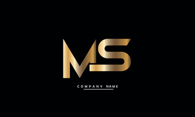 MS, SM, M, S Abstract Letters Logo Monogram