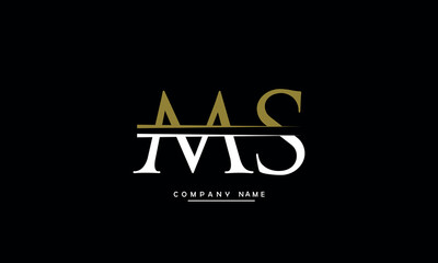 MS, SM, M, S Abstract Letters Logo Monogram