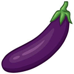 Eggplant Fruit Vector Illustration Icon