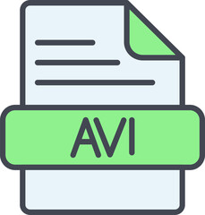 AVI Vector Icon