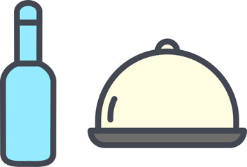 Food and Beer Vector Icon