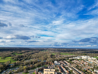 Aerial View Watford City of England 