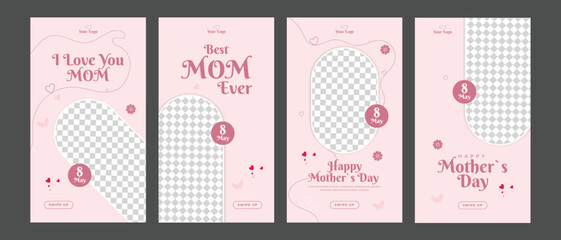 happy mother's day social media post web banner stories collection templates
