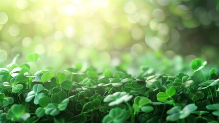 St patricks day background with clover 
