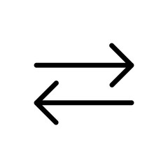Icon double arrow. Direction, exchange concept. Navigation, control symbol. Vector illustration. EPS 10.