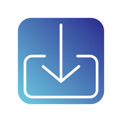 Download user interface, interface Glyph Icon Blue and white color