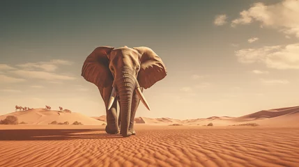 Foto op Aluminium elephant in the desert © farzana
