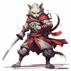 Game Character concept art isolated white background