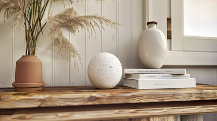 Modern Aromatherapy Diffuser on Table, Creating a Comforting and Fragrant Home Environment, Wellness and Decor