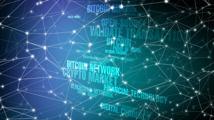 Obraz premium Crypto market sees increasing interest in digital money like bitcoin and connected lines of cryptocurrency exchange