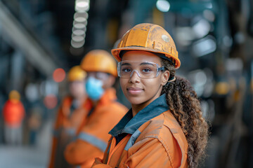 A day at work for a male and female engineers working in a metal manufacturing industry