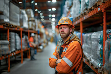 Fototapeta premium A day at work for a male and female engineers working in a metal manufacturing industry